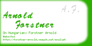 arnold forstner business card